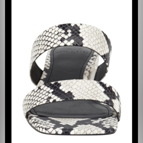 Marc Fisher Shoes Marc Fisher Pat Slide Sandal In Grey snake print - Picture 2 of 5
